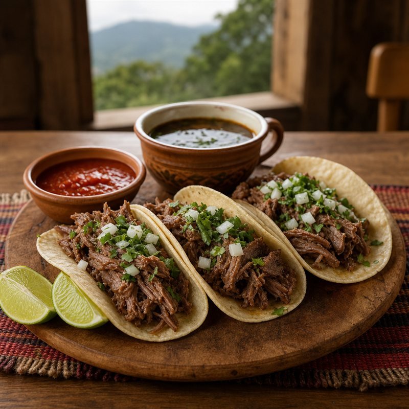 Tacos de Cordero en Barbacoa